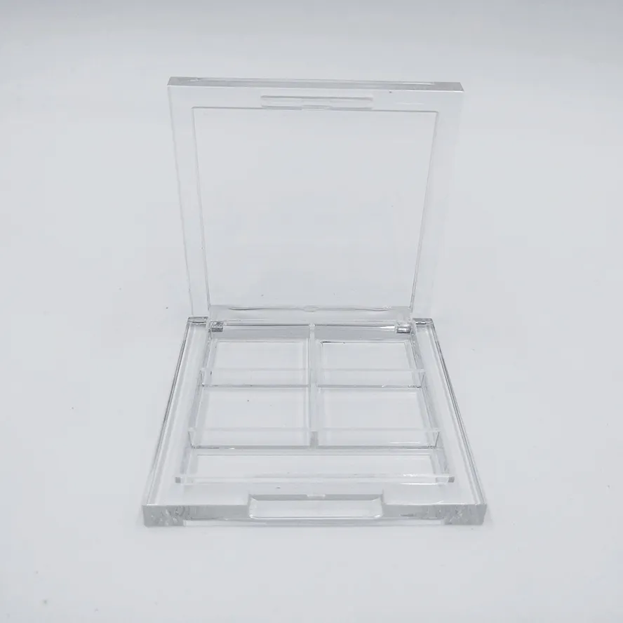 Изысканные прозрачные пустые косметические палитры теней для век